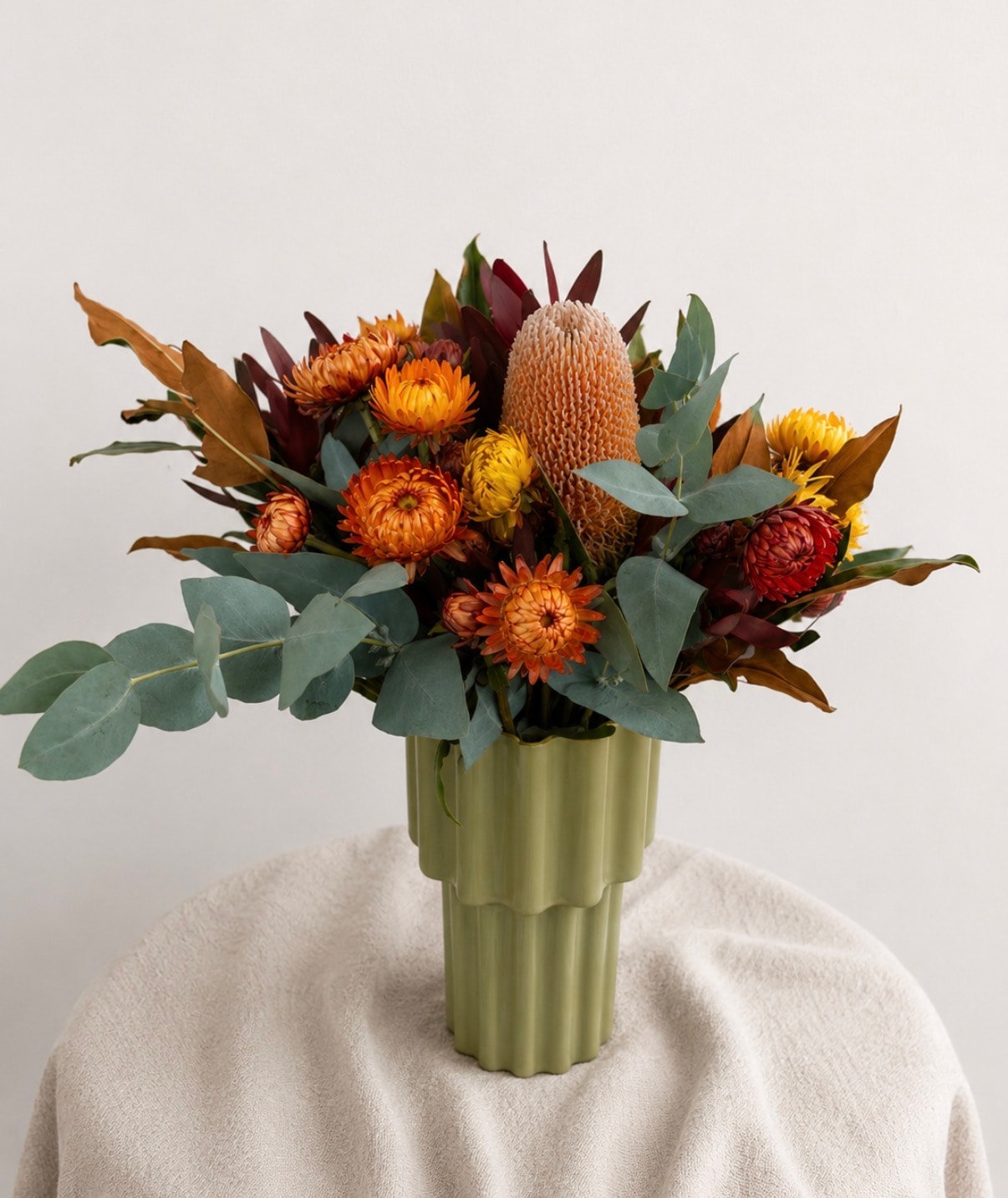 Lovely size bouquet — banksia and native stems